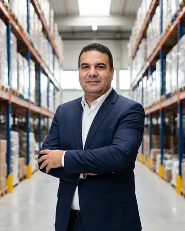 Felipe Salgado, criador dos kits, em um armazém
